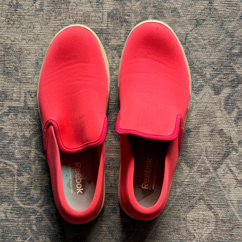 Reebok Hot Pink Casual Slip-Ons